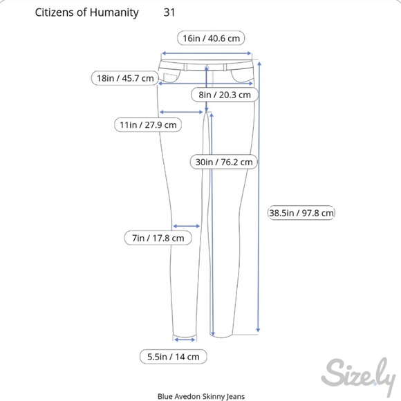 Citizens of Humanity Blue Faded Avedon Skinny Jeans Size 31 - Picture 8 of 12